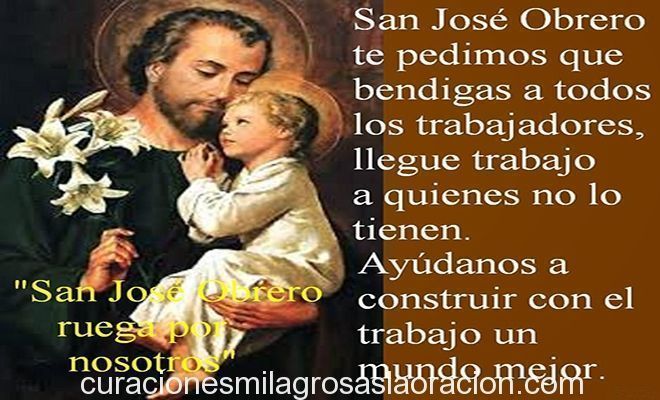 Oración a San José Obrero para cuando