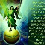 Oración la Llama Verde de San Rafael pidiendo Salud