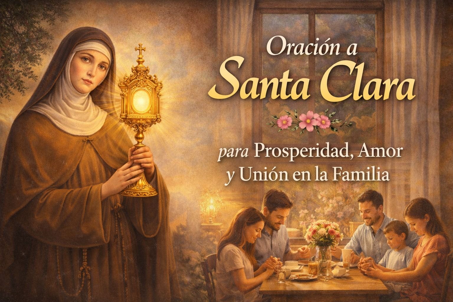 Oración a Santa Clara para Prosperidad, Amor y Unión en la Familia.