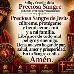 Sello y Oración de la Preciosa Sangre pidiendo Protección y Bendiciones.