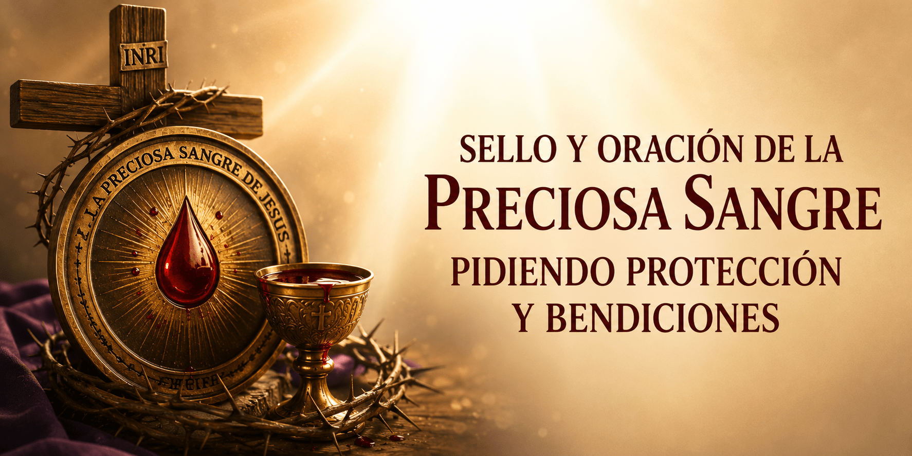 Sello y Oración de la Preciosa Sangre pidiendo Protección y Bendiciones